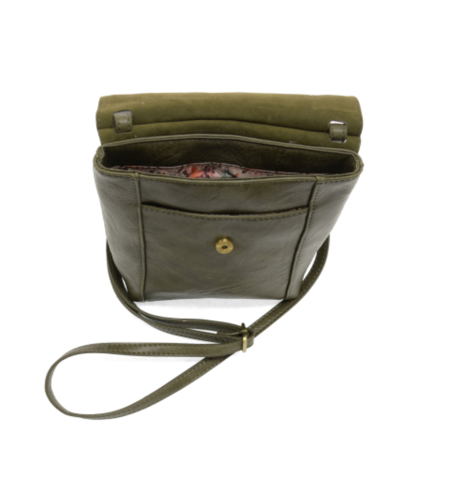 Dark Olive Jensy Front Flap Crossbody