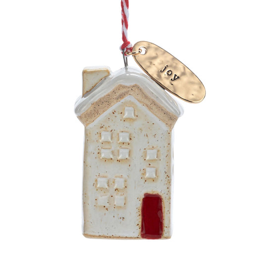 Cream House Ornament