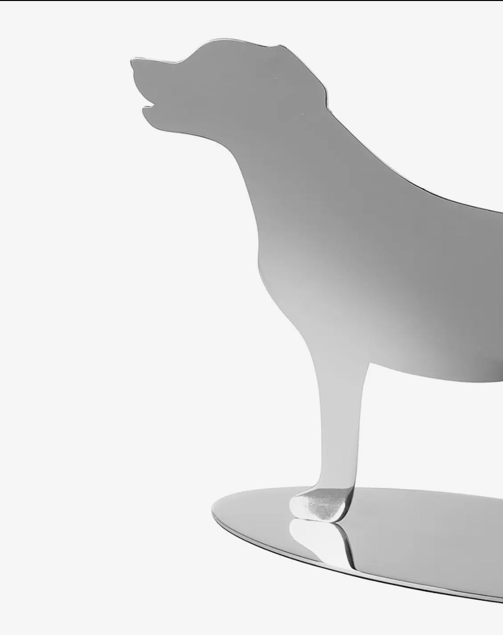Stainless Steel Shiny Silver Decoration Dog