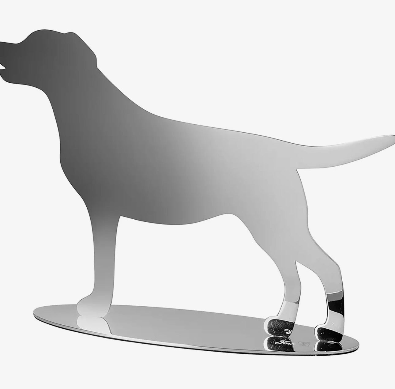 Stainless Steel Shiny Silver Decoration Dog