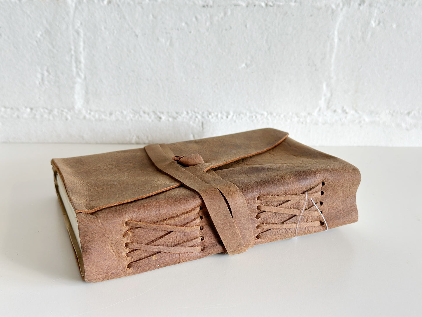 HAND TIED SOFT LEATHER JOURNAL