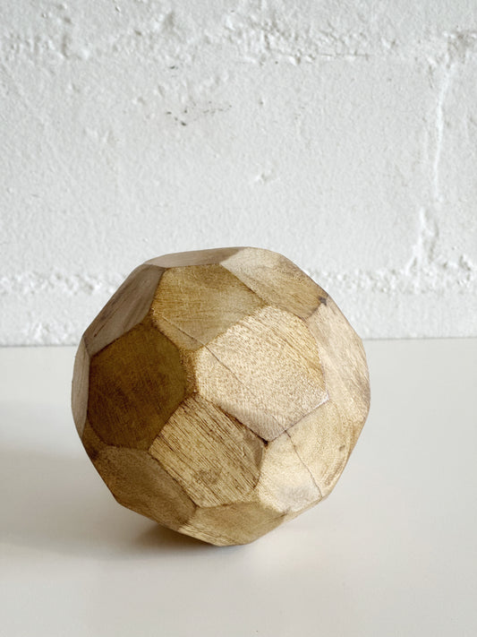 CARVED WOOD BALL