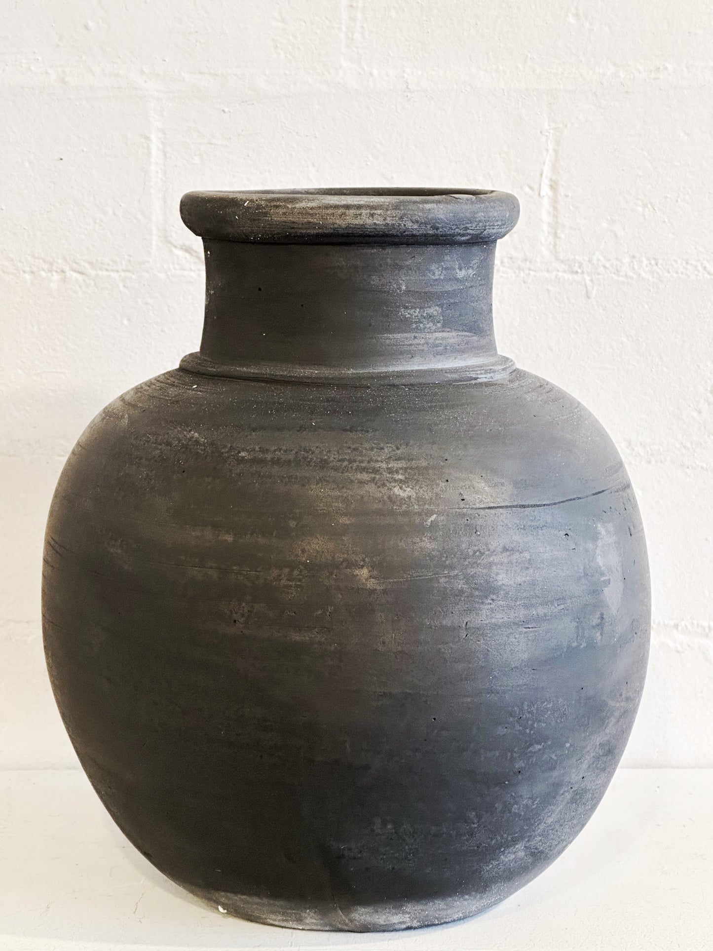 Black Terra Cotta Vase Container