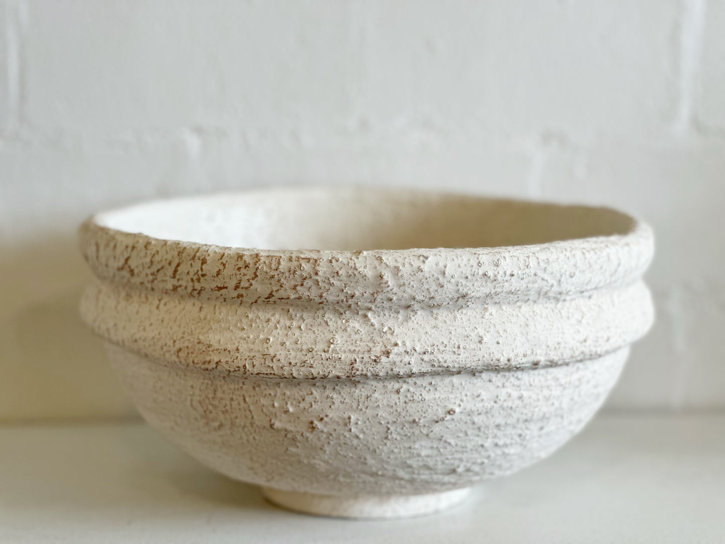 WHITE TERRA COTTA BOWL