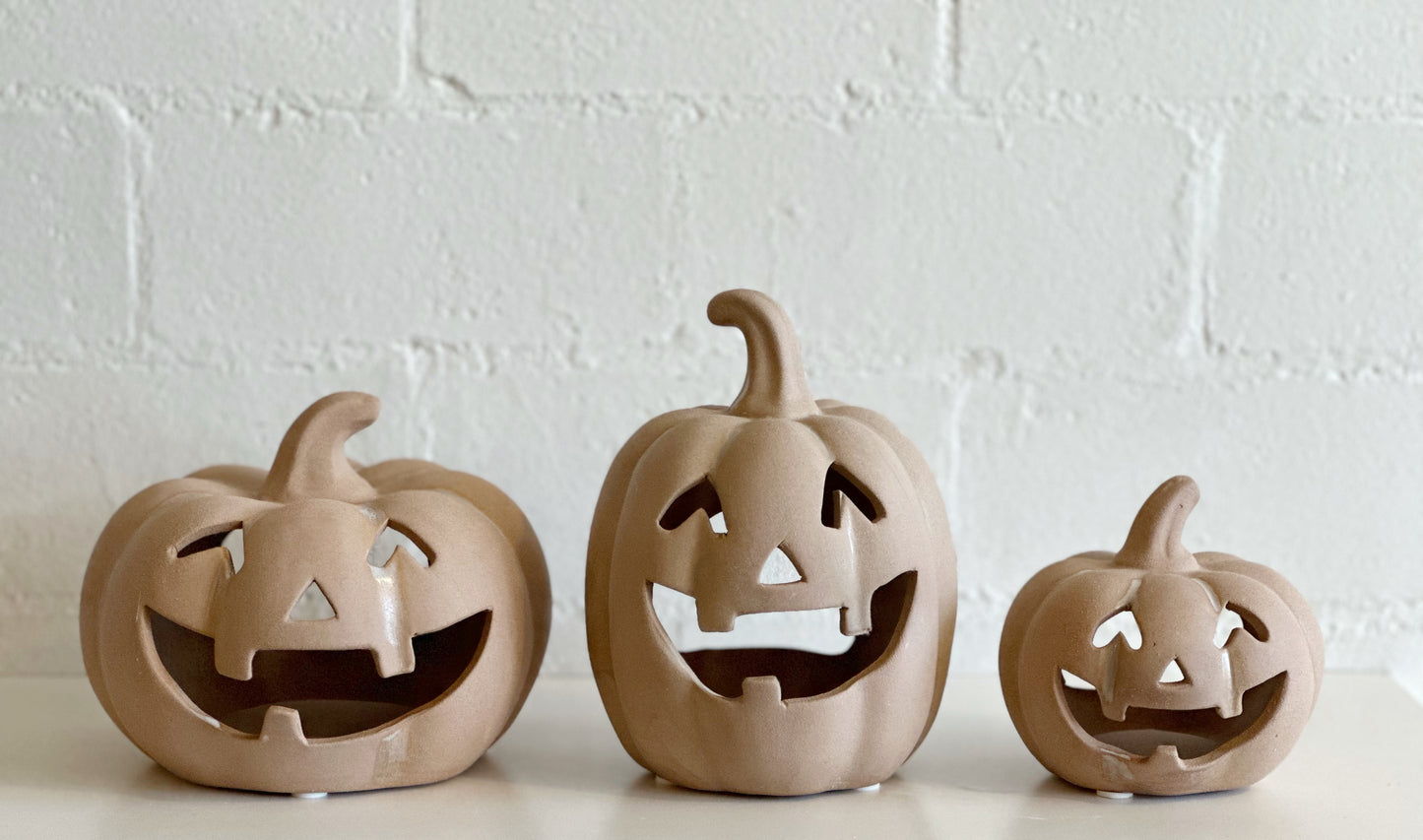 Pumpkin Candle Holder Set of 3