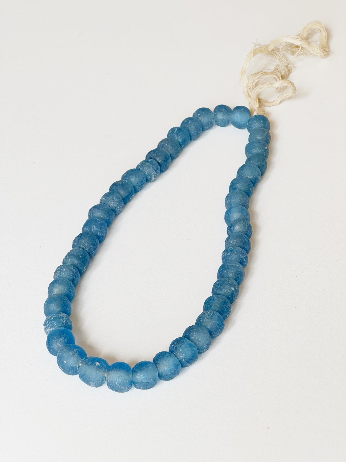 Recycled Glass Beads, Blue, Small