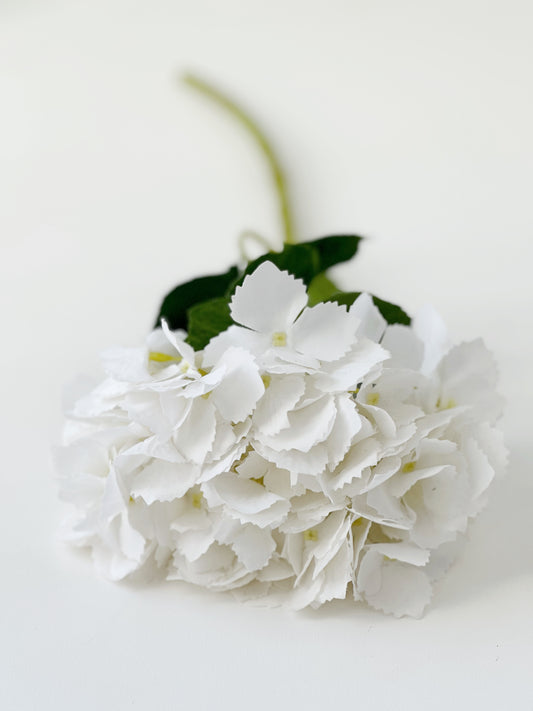 White Real Touch Hydrangea Spray