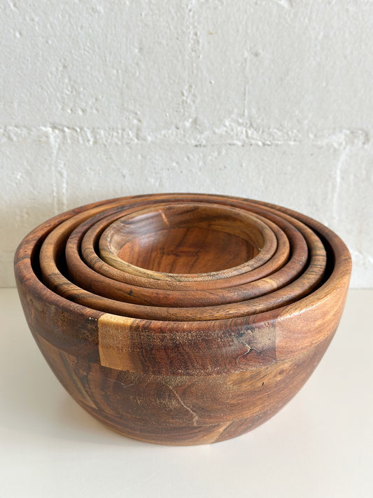 Wood Serving Bowl Set