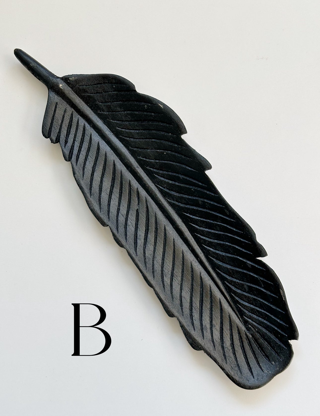 Noir Wood Feather Dish