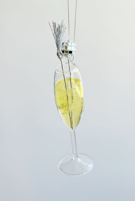 Pop, Fizz, Clink! Champagne Glass Ornament