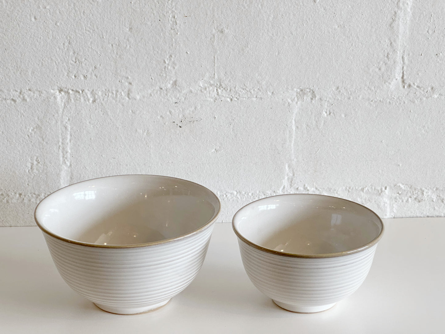 WHITE STRIPE BOWLS