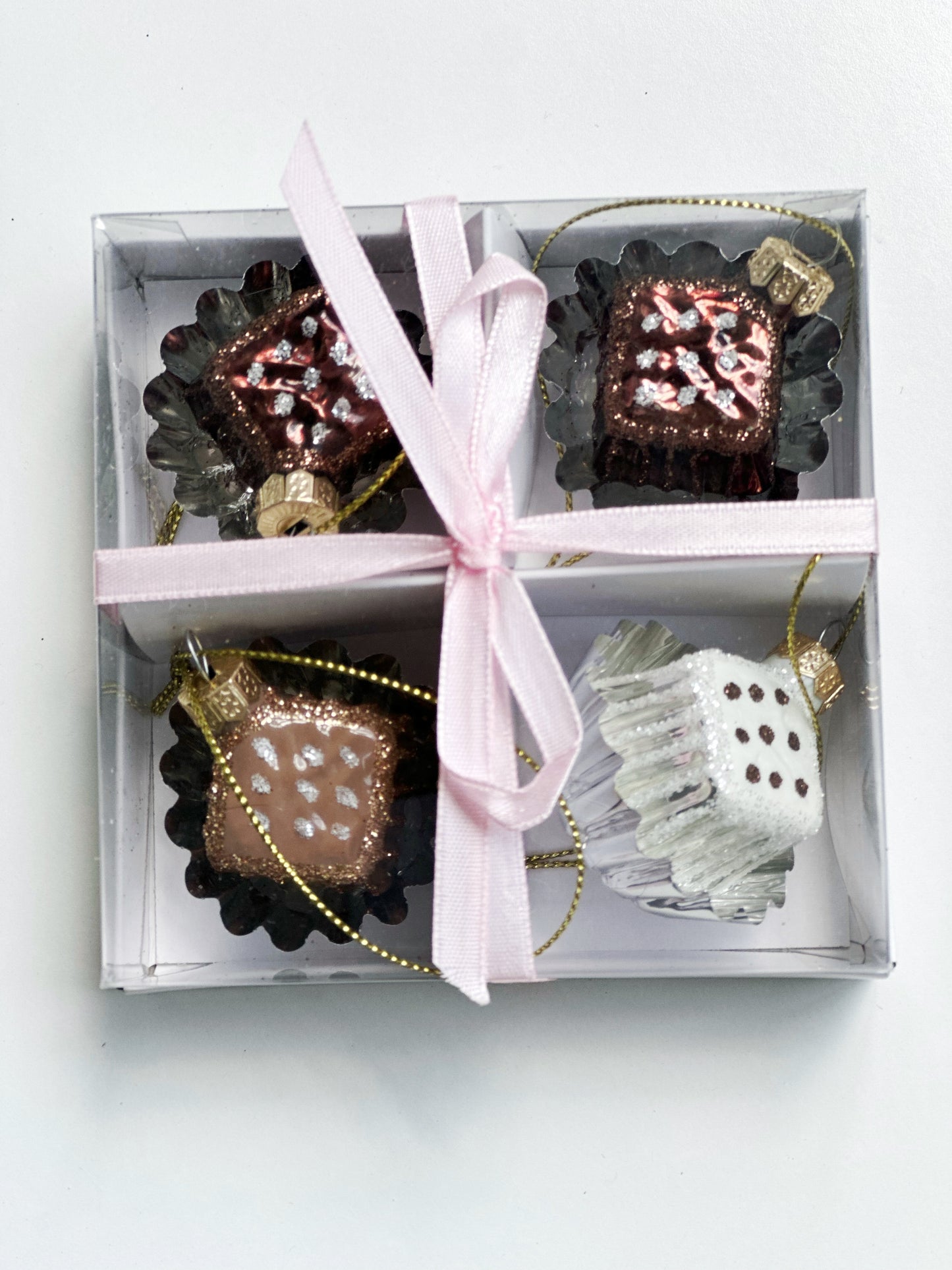 Set of 4 Petit Fours Ornaments