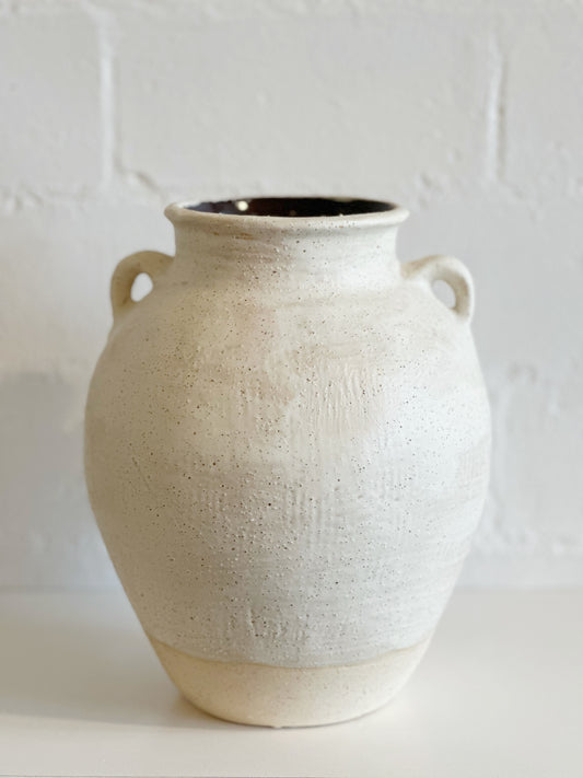 Large Umbria Ceramic Cream Pot with Handles