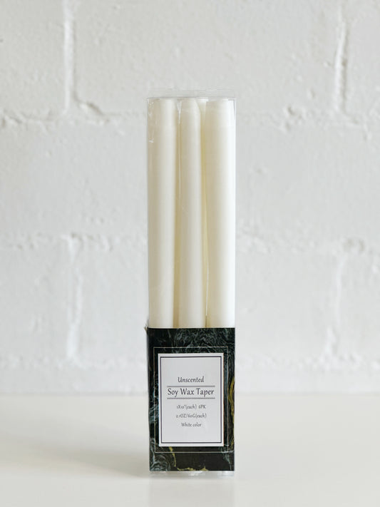 White Taper Candles Set of 6