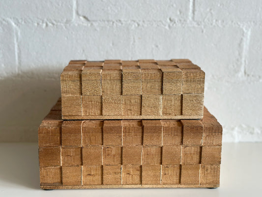 WOOD WEAVE BOXES
