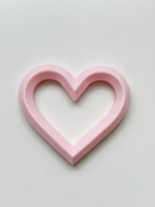 Baby Heart Teether Grasping Toy: Pink