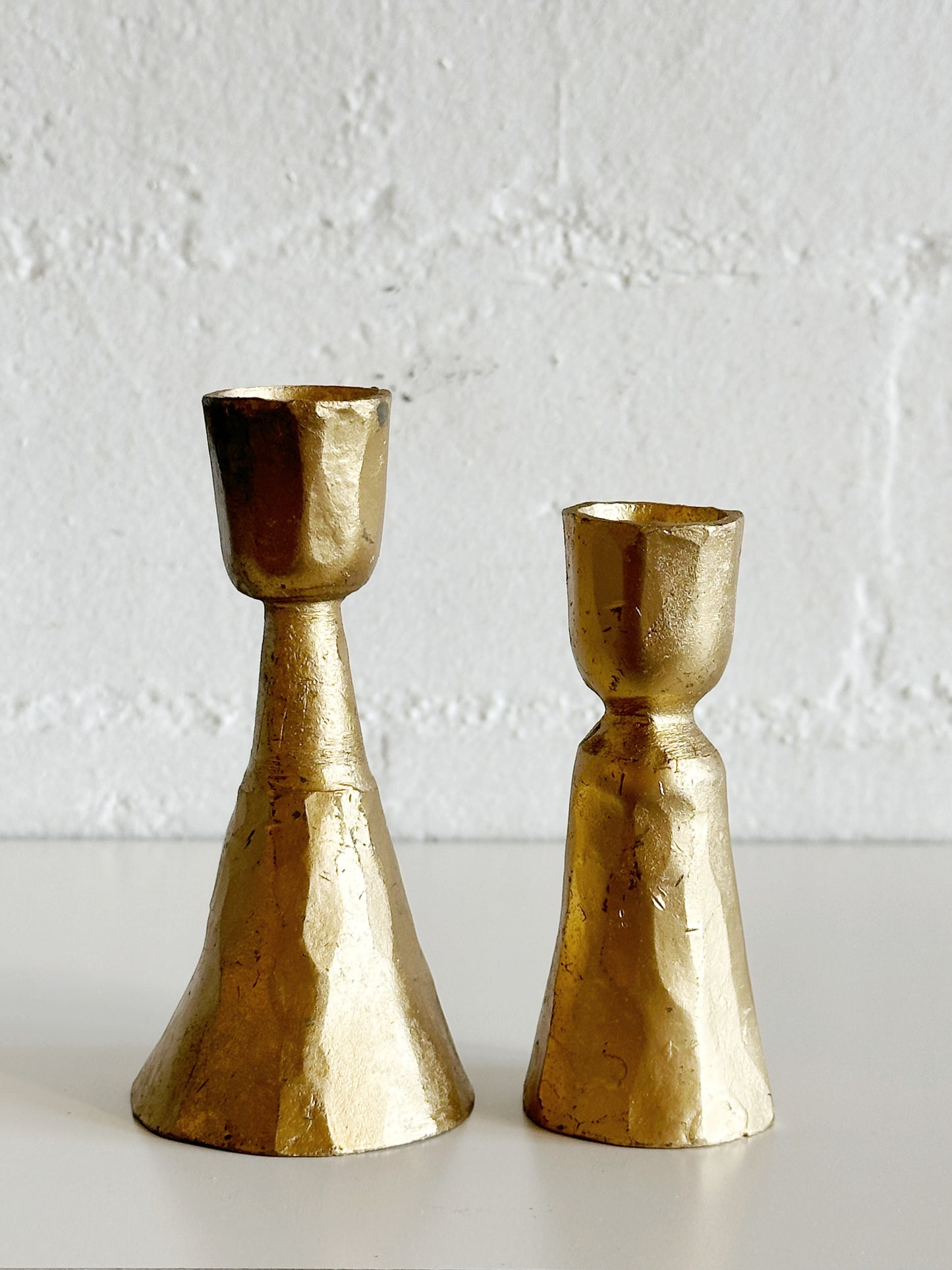 GOLD CANDLE HOLDERS