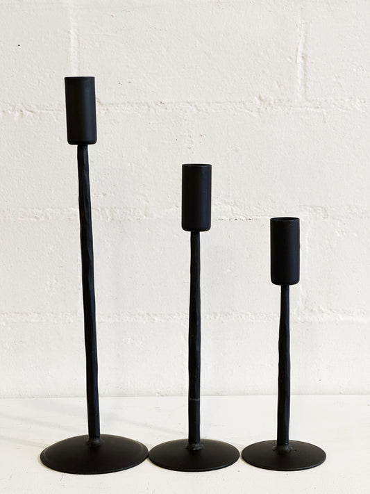 Black Iron Taper Candlestick