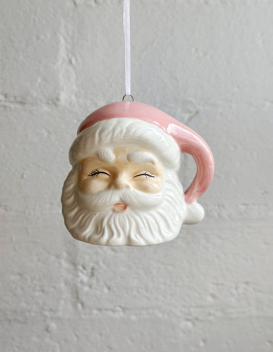 PINK SANTA ORNAMENT