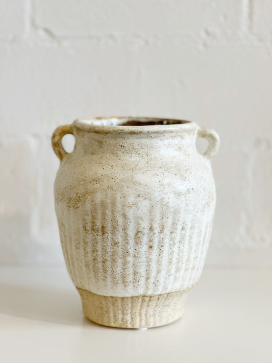 Umbria Ceramic Cream Pot with Handles