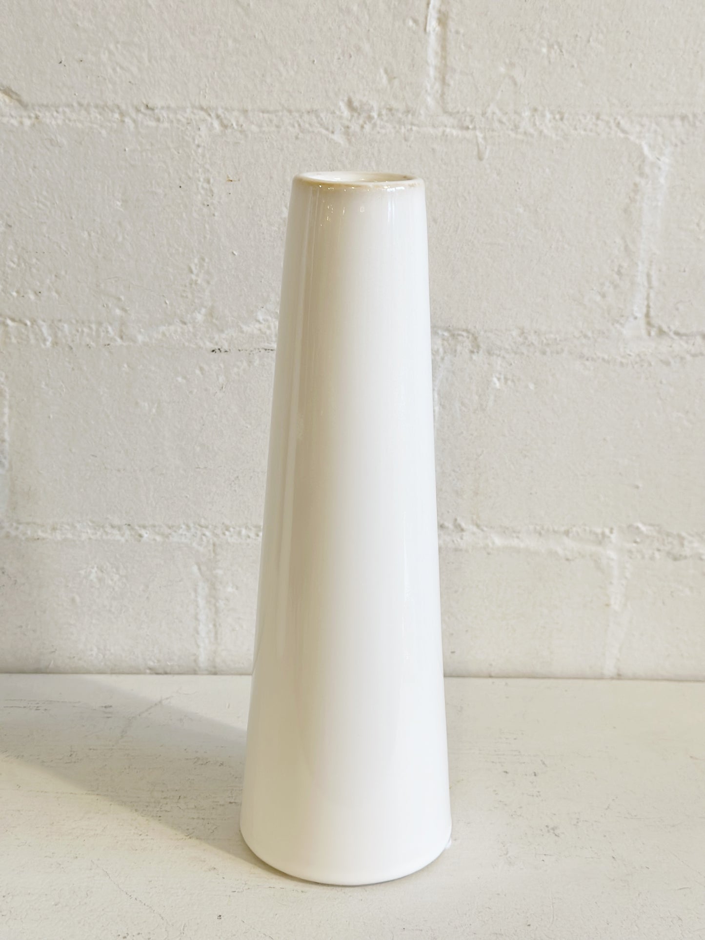 White Narrow Cone Vase