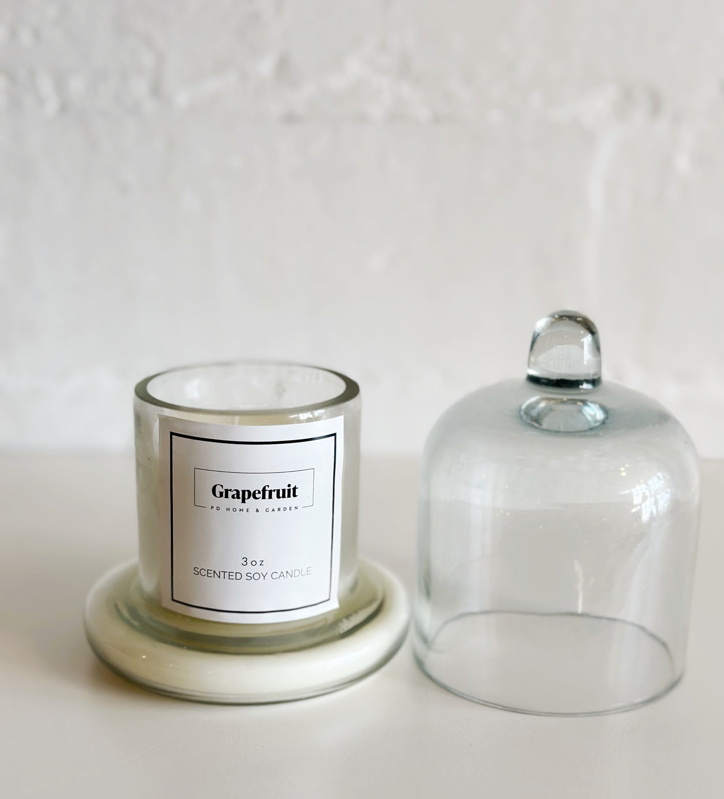 GRAPEFRUIT CLOCHE CANDLE