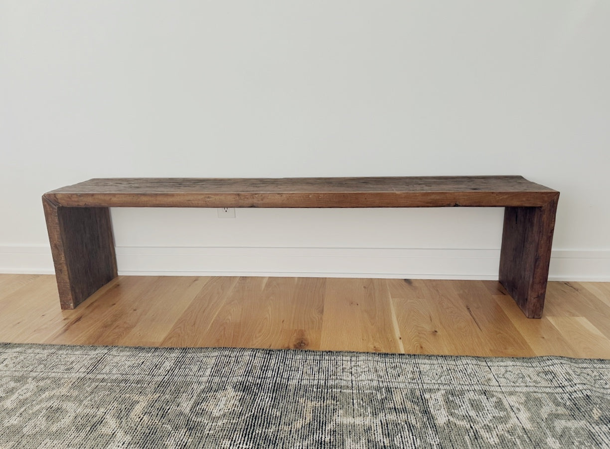 Waterfall Wood Bench