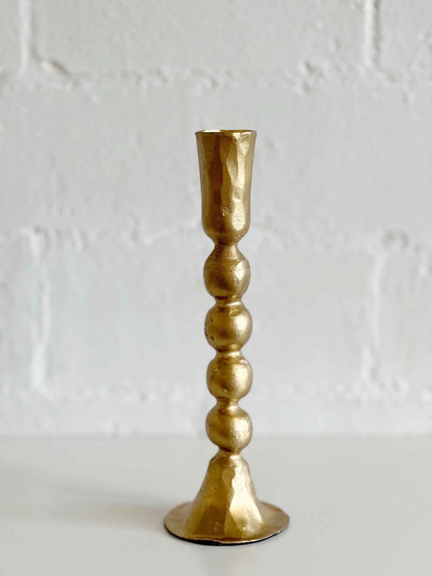 GOLD BALL CANDLESTICK HOLDERS