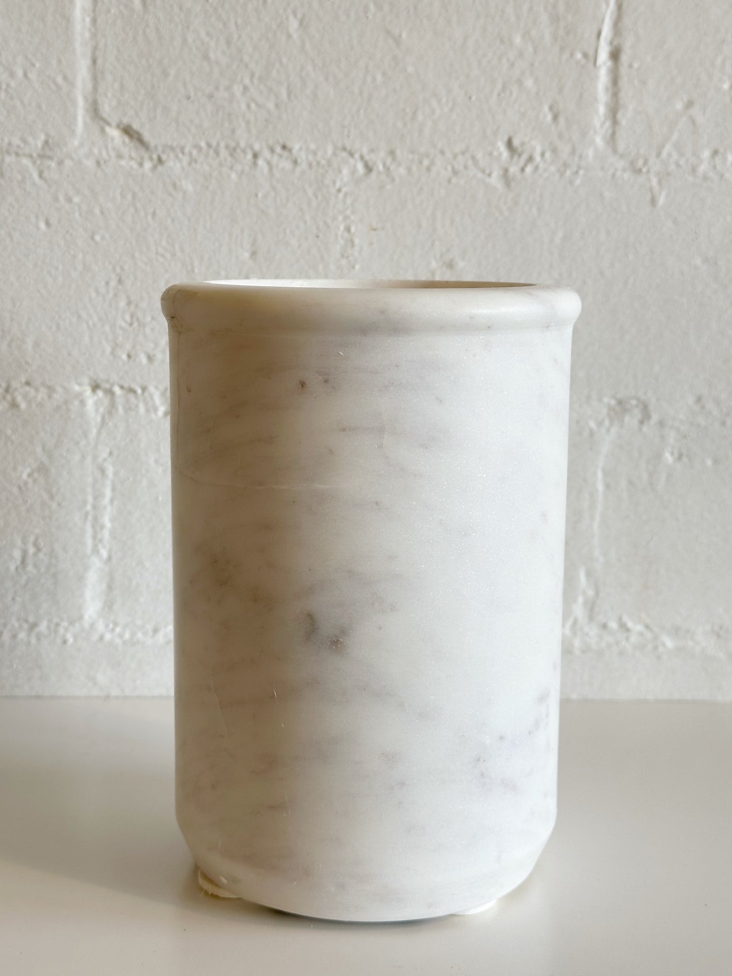 WHITE MARBLE JAR