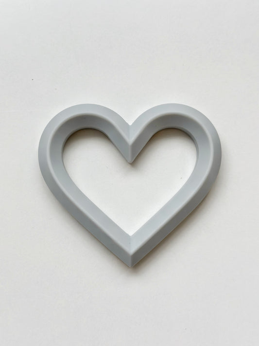 Baby Heart Teether Grasping Toy: Grey