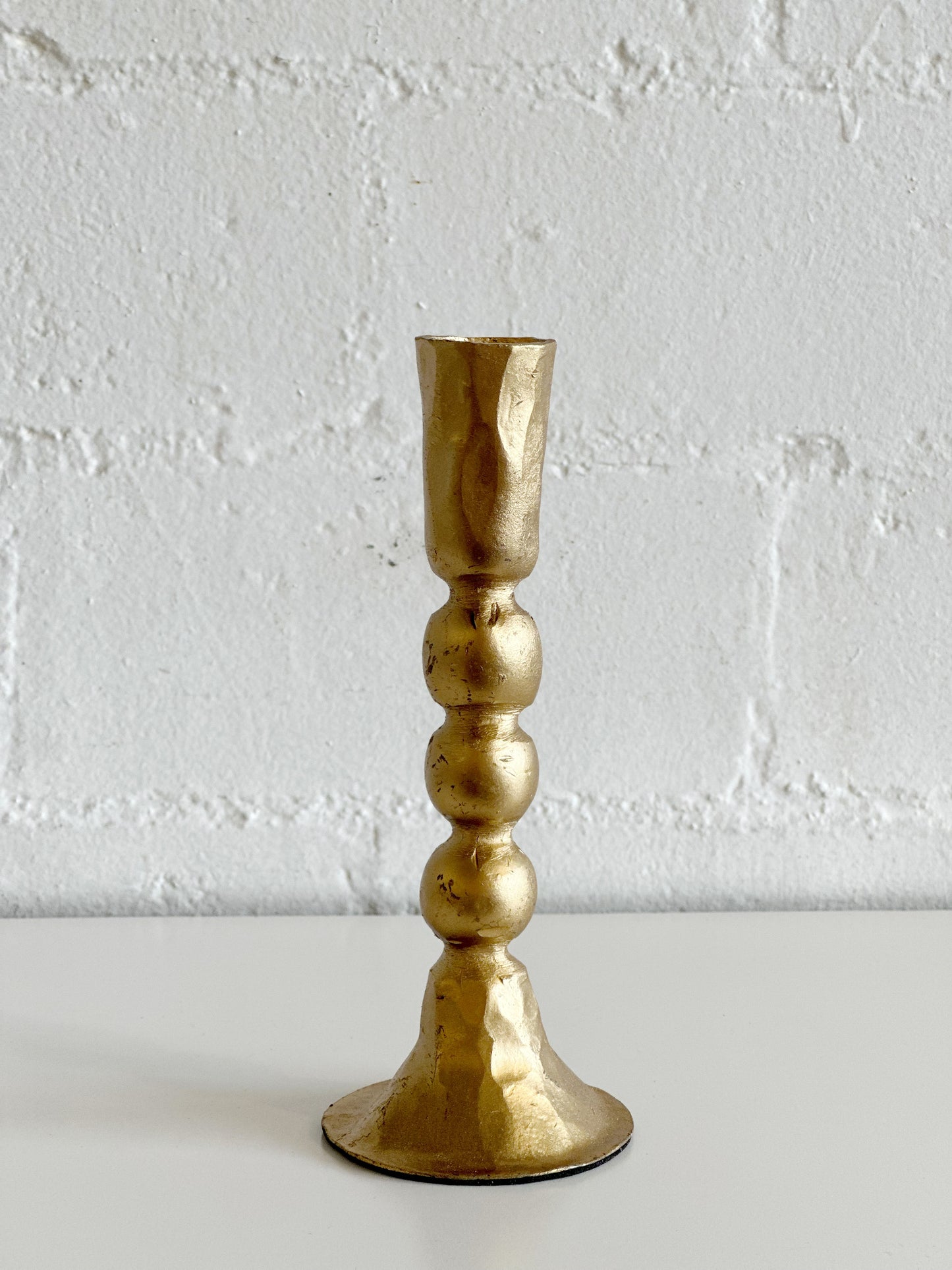 GOLD BALL CANDLESTICK HOLDERS