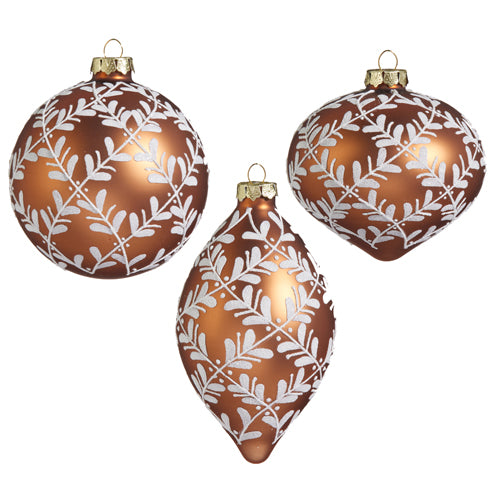 4" LEAF PATTERN ORNAMENT