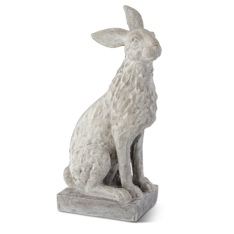 GRAY STONE SITTING RABBIT