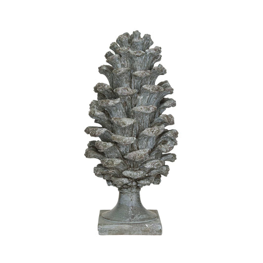 Resin Pinecone Finial, Verdigris Finish