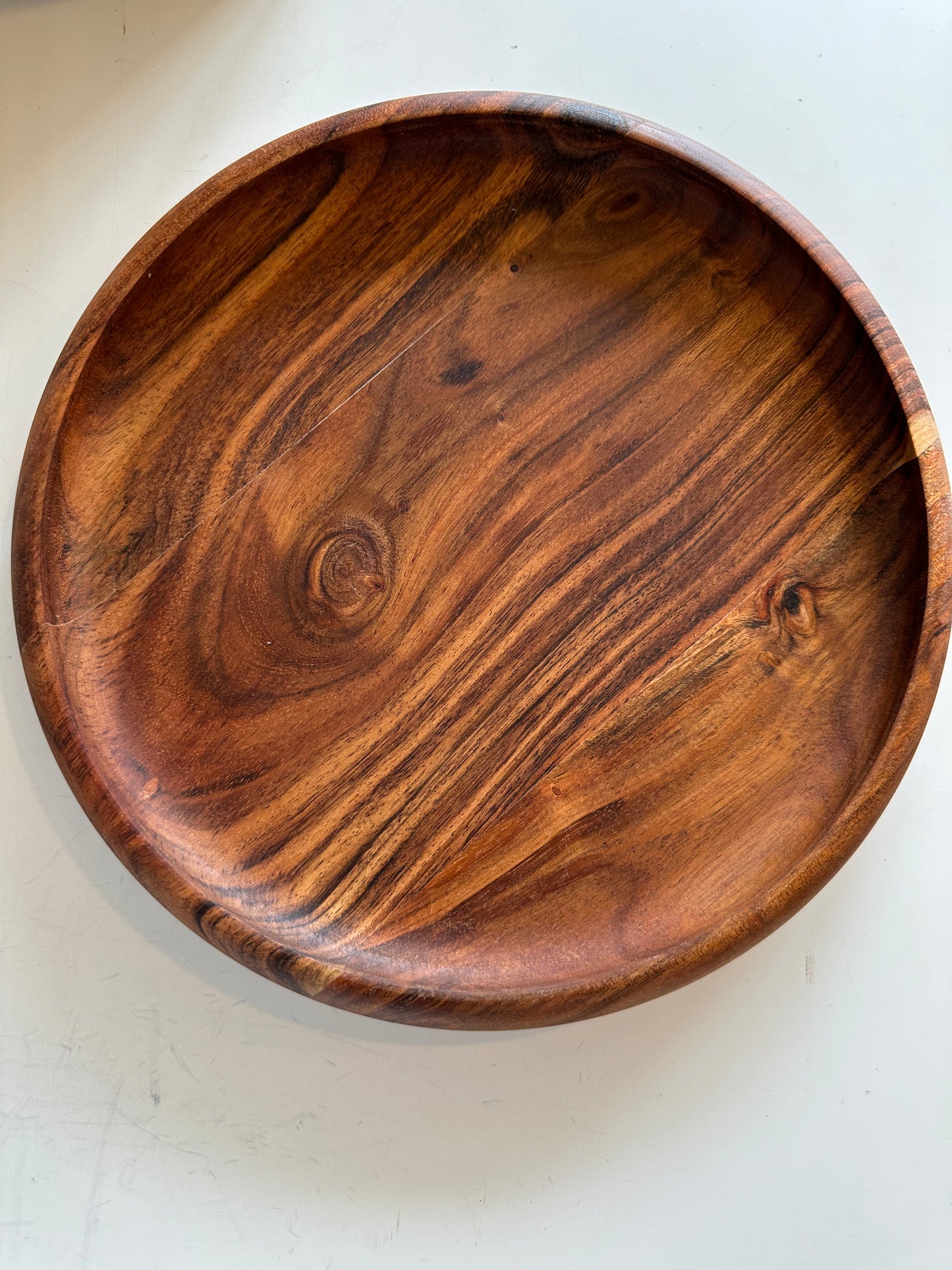 ROUNDED WOOD TRAY