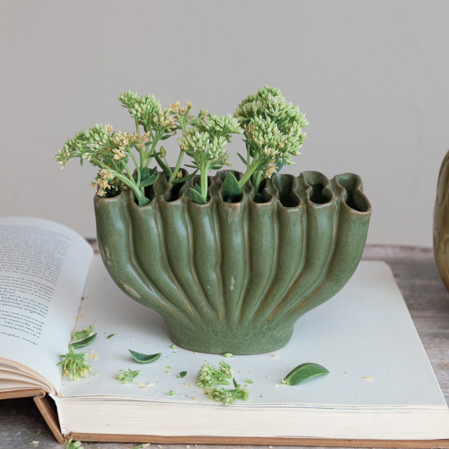 Stoneware Sculptural Vase w/ 9 Sections
