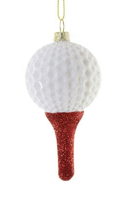 GOLF BALL ON TEE  Ornament