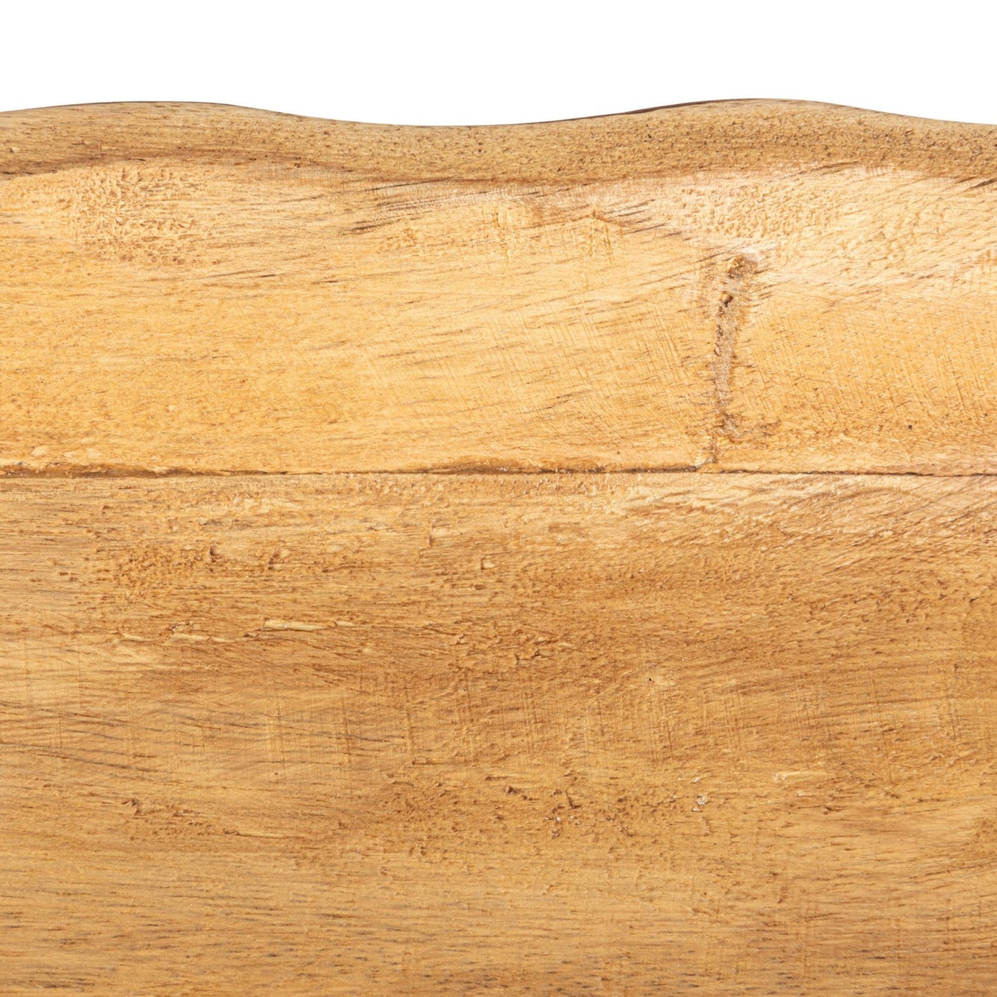 Mango Wood Tray w/ Scalloped Edge, Natural