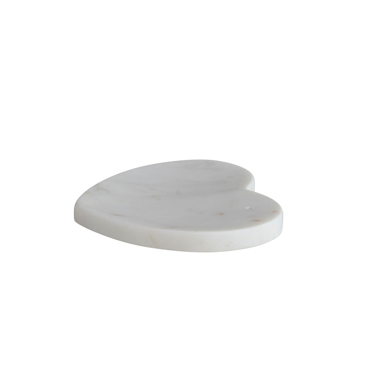 Marble Heart Shaped Dish, White