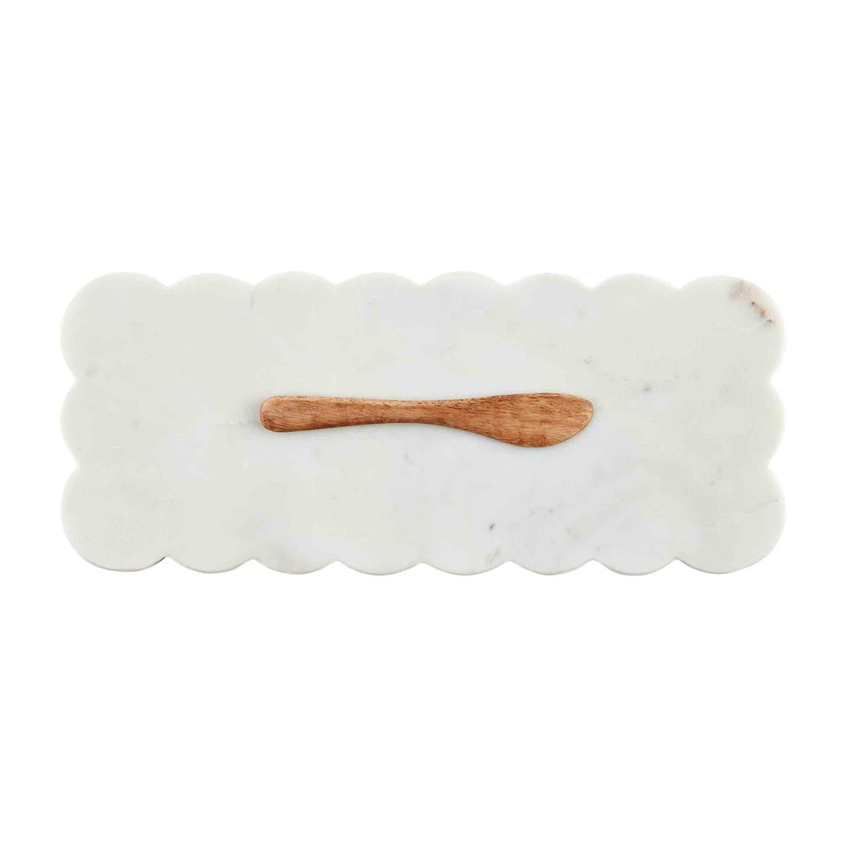 SCALLOP MARBLE BOARD SET