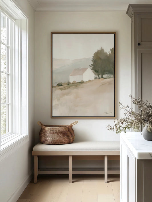 Quiet Life Framed 26x38 Canvas Natural Frame