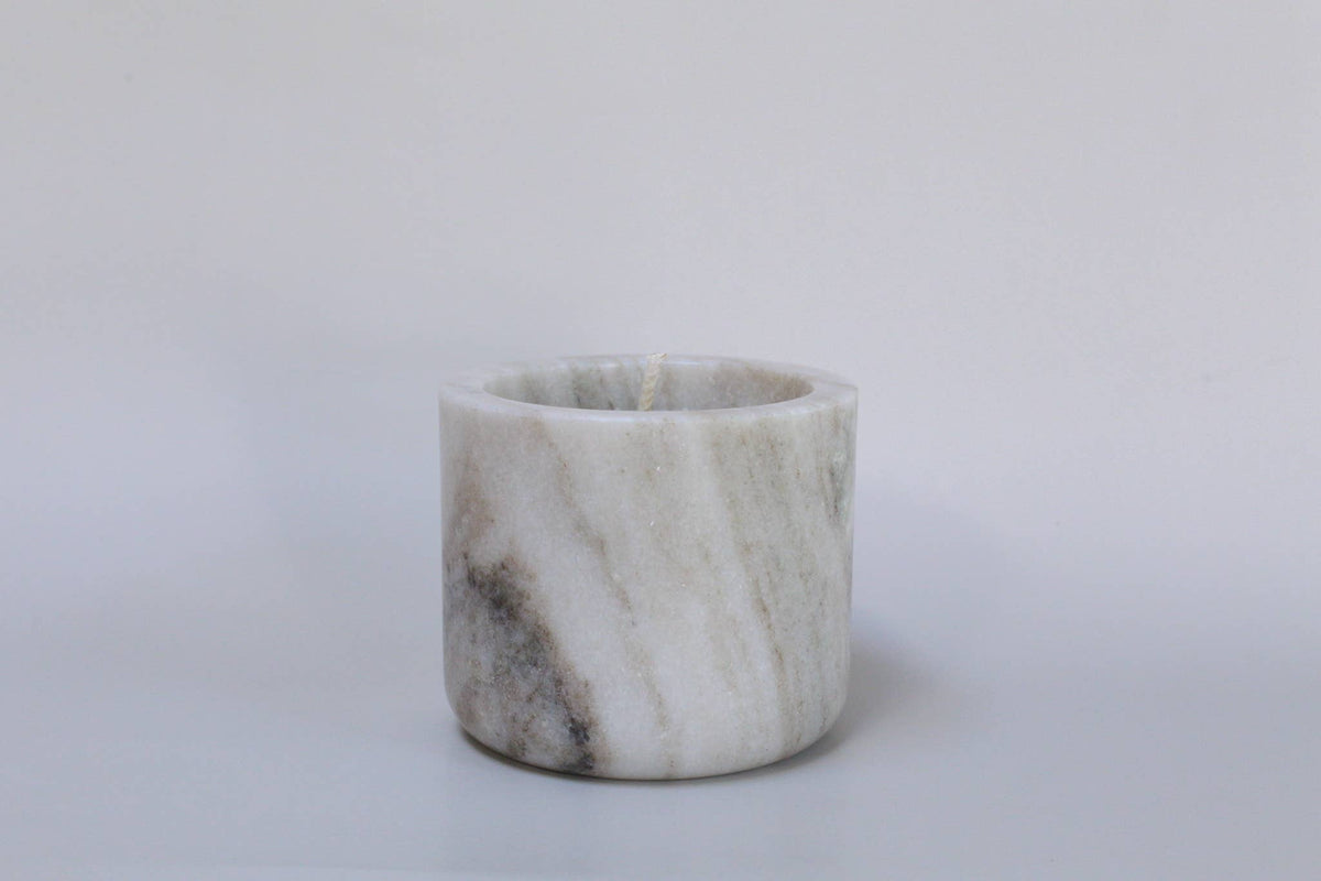 Grey Marble Candle - Cashmere