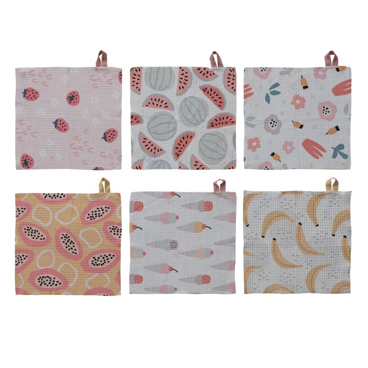 Printed Recycled Microfibre Dish Cloth