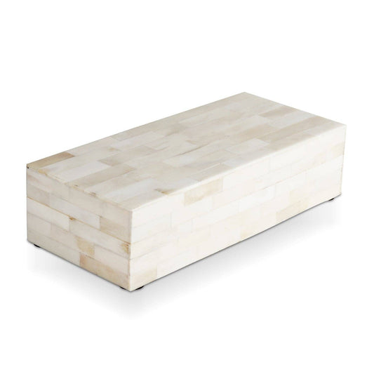 Decorative Box Bone Inlay White 10x4.5x2.5 Inch: White Bone Inlay