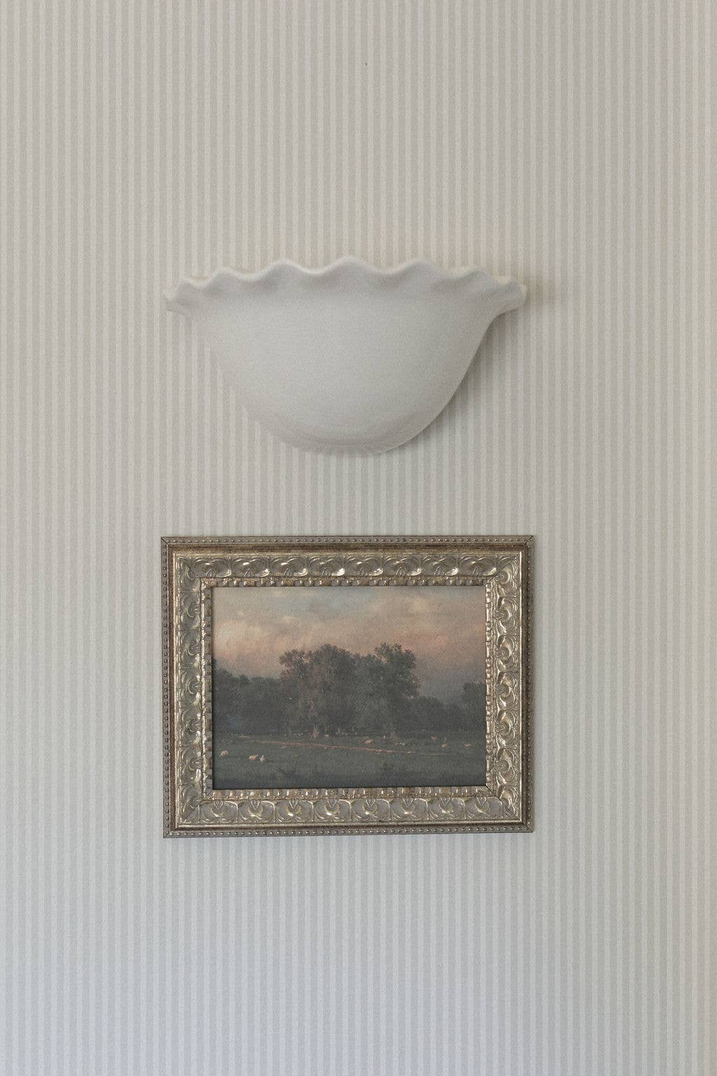 Sheep Farm Framed Antique Art: 16x12