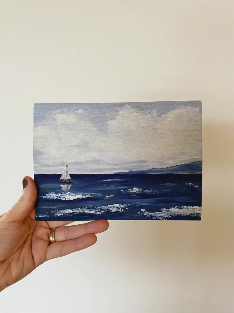 SAILBOAT #5 - Art Print 5x7(unframed)