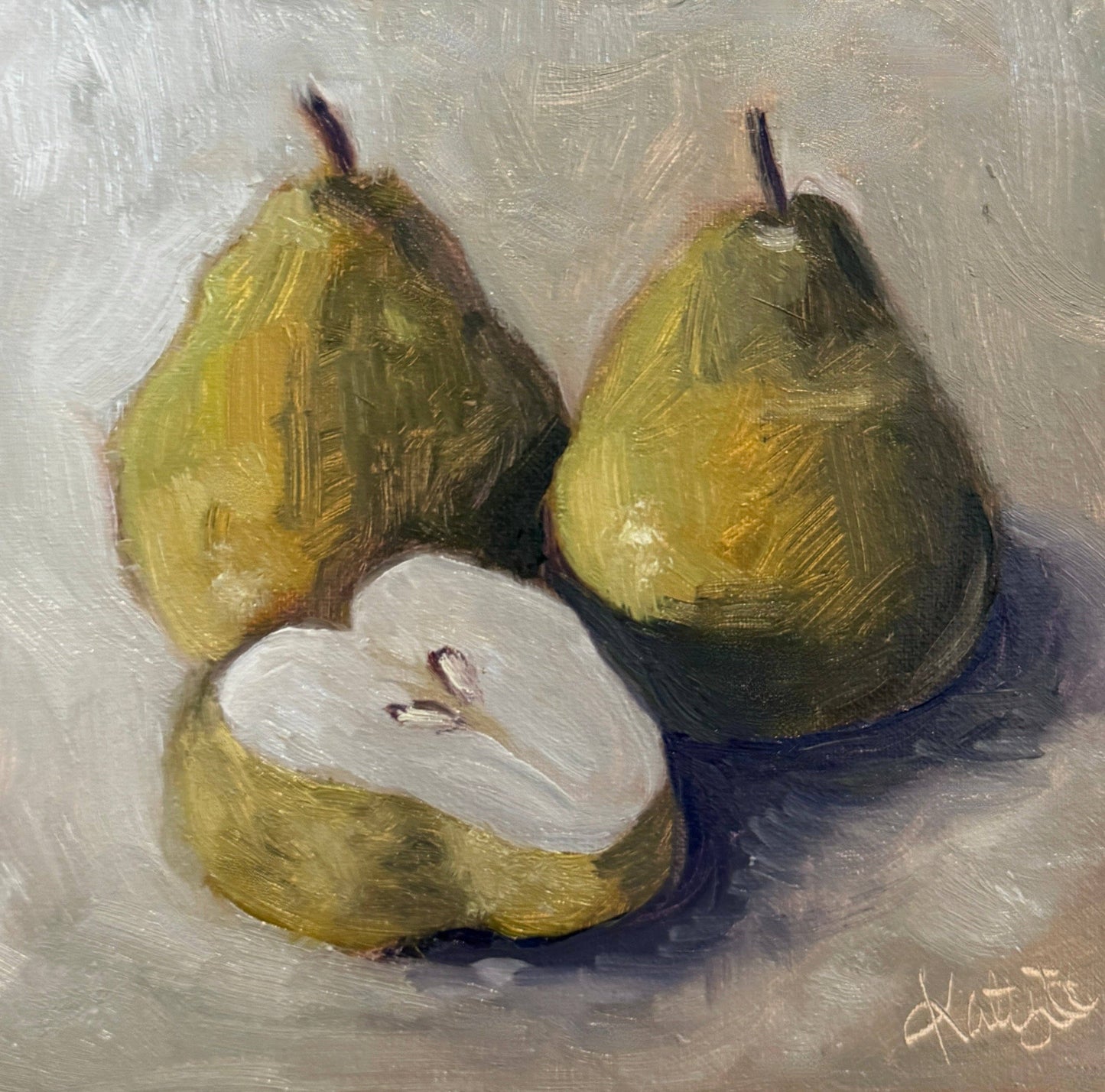 "Sliced Pear" Print: 5x5
