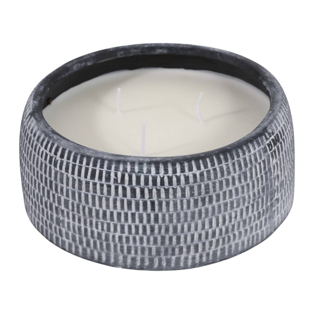 Candle - Neroli and Basil Black Ceramic Textured, 22 Oz