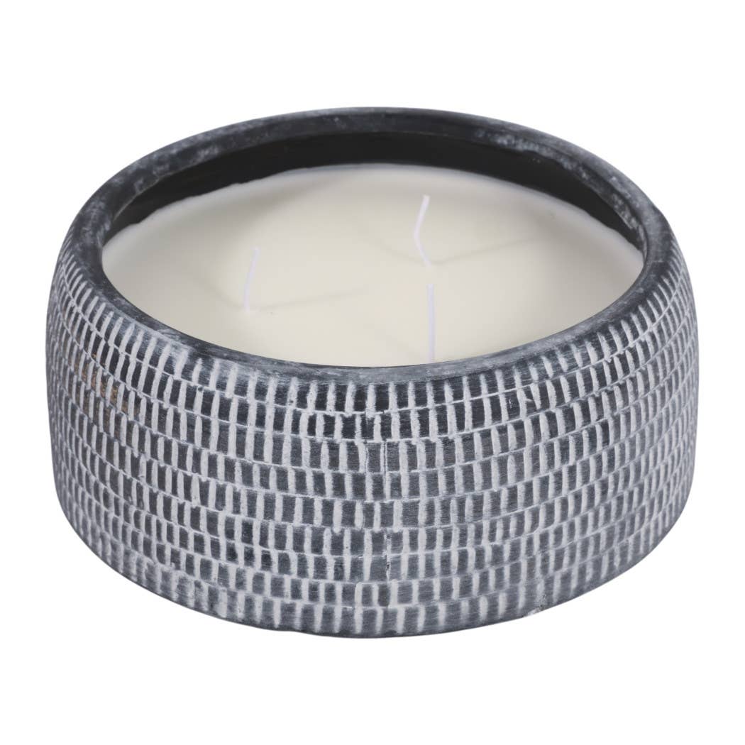 Candle - Neroli and Basil Black Ceramic Textured, 22 Oz