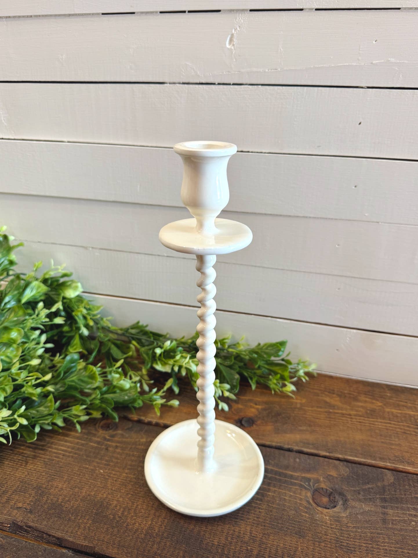 Corkscrew Taper Holder Off-White Large